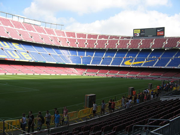 Fotbalový stadion Camp Nou, Barcelona, zdroj: vlastní archív